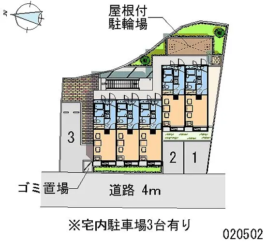 ★手数料０円★羽曳野市恵我之荘　月極駐車場（LP）